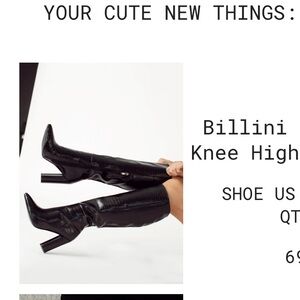 Princess polly Billini milla croc knee high boot